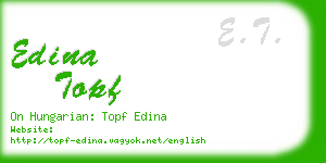 edina topf business card